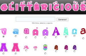 Glittericio.us, generador de logos online