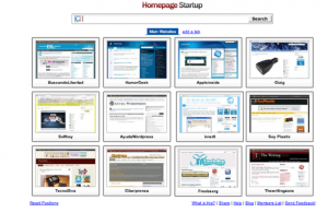 Homepage Startup: página de inicio con miniaturas