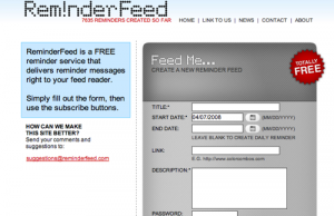 Remainder Feed, tus citas a través de un feed