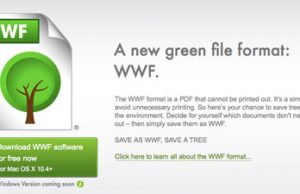 WWF un nuevo formato de archivo que no se puede imprimir