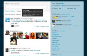 Twitter estrena la pesatña Activity Pestaña activity Twitter