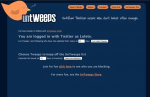 UnTweeps, deja de seguir cuentas de Twitter inactivas Untweeps