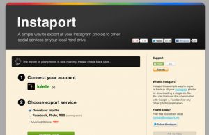 Exporta tus fotos de Instagram con Instaport Instaport