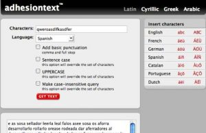 Adhesiontext, te sugiere palabras a partir de letras