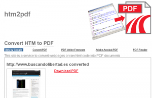 Convierte cualquier sitio Web a PDF