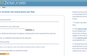 Torrent2exe, descargar por bittorrent directamente desde la web